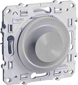 Светорегулятор Schneider Electric Odace Алюминий поворотный S53R511