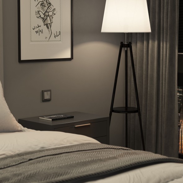 Рамка из поликарбоната на 1 пост Stark графит матовый Werkel W0011864