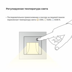 Встраиваемая LED подсветка с датчиком движения и изменяемой цветовой температурой (белый) W1154601