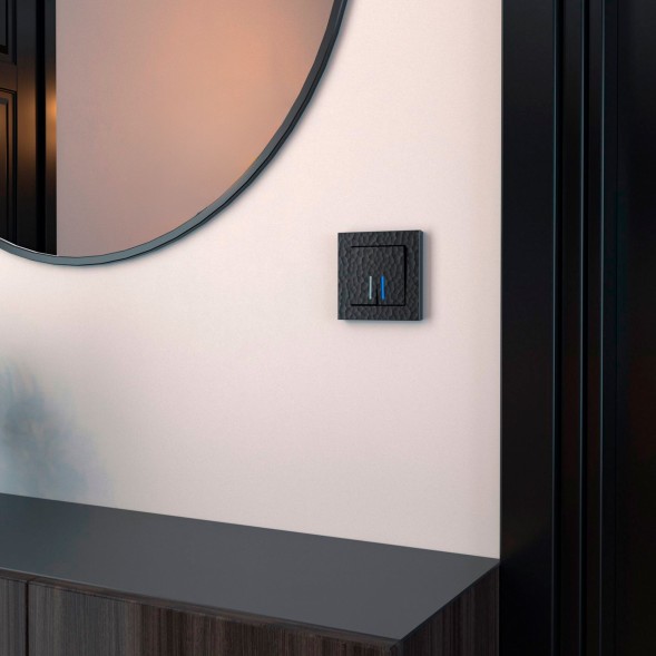 Рамка из поликарбоната на 1 пост Hammer черный W0012408