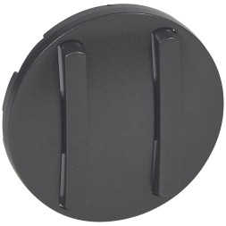 Накладка Legrand Celiane Графит выключателя 2-клавишного &quot;тонкого&quot; 065202