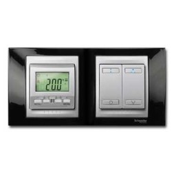 Терморегулятор KNX Schneider Electric Unica Class Top алюминий с дисплеем MGU5.534.30
