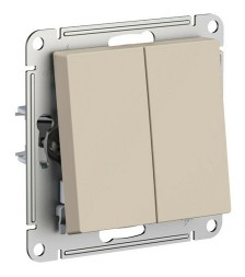 ATN001251 Atlasdesign 2-клавишный ВЫКЛЮЧАТЕЛЬ, сх.5, 10АХ, механизм, Песочный Schneider Electric