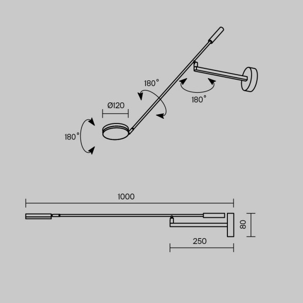 Настенный светильник (бра) Maytoni MOD070WL-L6B3K