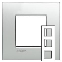 Рамка Bticino LivingLight Air Алюминий 2+2+2 модуля LNE4802M3TE