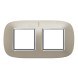 Рамка Bticino Axolute Овал Светлый титан 2+2 модуля HB4802/2TC