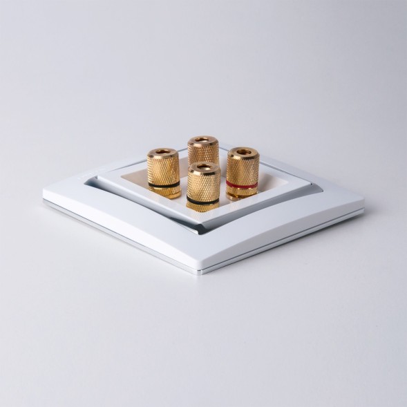 Рамка из поликарбоната на 1 пост Snabb белый/хром W0011901