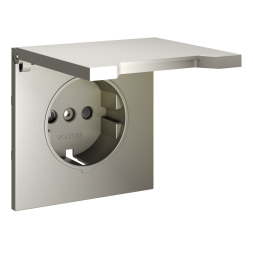 Накладка для розетки с заземлением, защитными шторками и крышкой, S70 (шелк)