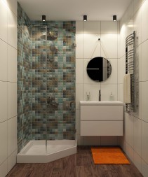 DK3007-BK Накладной светильник влагозащ., IP 44, 15 Вт, GU10, черный, алюминий