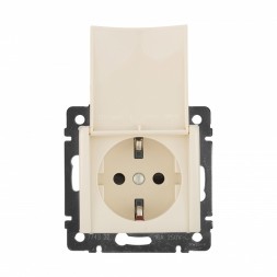 Розетка Legrand Valena Слоновая кость 1-ая с/з с крышкой 774322