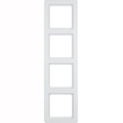 Рамка Berker Q.1 Белый с эффектом бархата, 4 поста 10146082