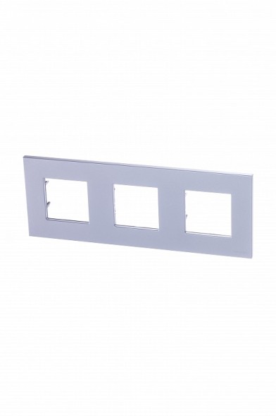 Рамка ABB Zenit Серебро 3 поста 2CLA227300N1301 N2273 PL