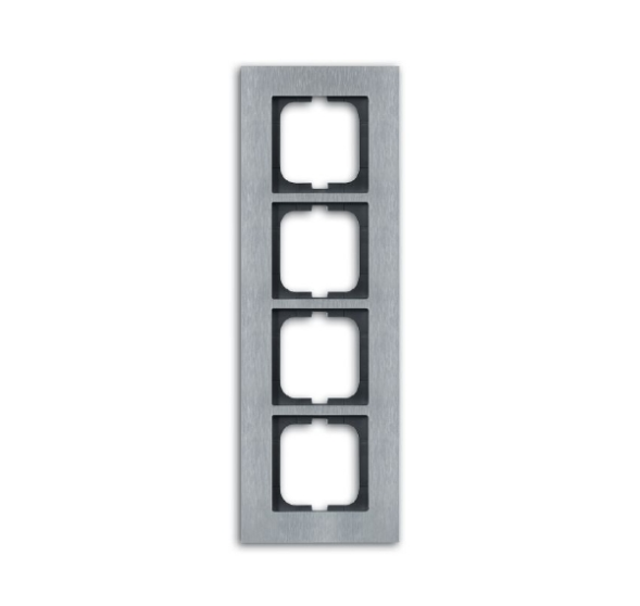 Рамка ABB Carat Сталь 4 поста 2CKA001754A4257 1724-860