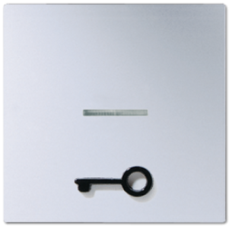 Клавиша Jung A серия Алюминий с окошком, символ &quot;ключ&quot; A590T1KOAL