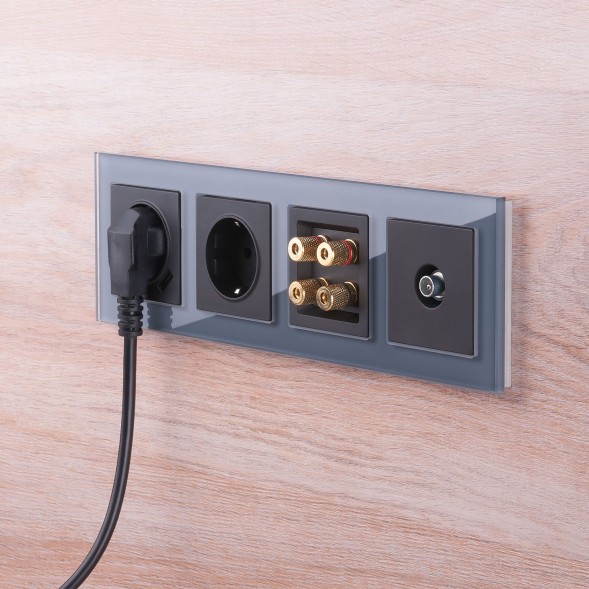 ТВ-розетка оконечная (черный матовый) Werkel W1183008