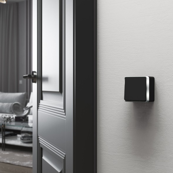 Выключатель одноклавишный Gallant черный/хром Werkel W5010035