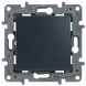 Выключатель Legrand Etika антрацит без фиксации (кнопка) с НО/НЗ контактом 6 A 250 В~ 672614