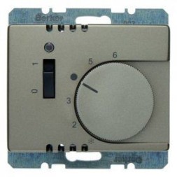 Регулятор температуры помещения Berker Arsys светло-бронзовый лак с размыкающим контактом центральной панелью одноклавишным выключателем и светодиодом 20309011