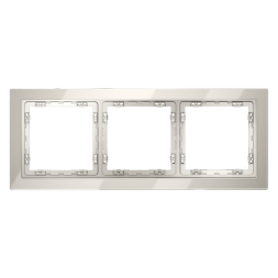 Рамка стеклянная VOLTUM S70 на 3 поста, (кашемир, стекло)