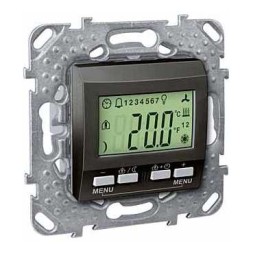 Терморегулятор KNX Schneider Electric Unica Class Top графит с дисплеем MGU5.534.12