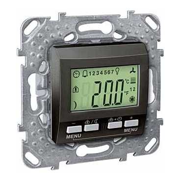 Терморегулятор KNX Schneider Electric Unica Class Top графит с дисплеем MGU5.534.12