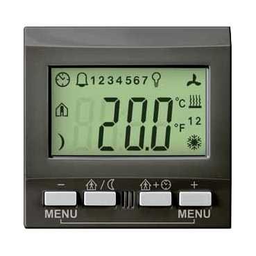 Терморегулятор KNX Schneider Electric Unica Class Top графит с дисплеем MGU5.534.12