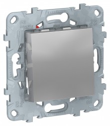 Переключатель Schneider Electric Unica Studio Алюминий 1-клавишный, перекрестный, сх.7, 10 AX, 250 В NU520530