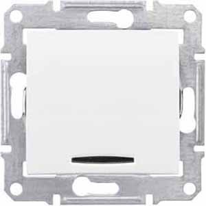 Выключатель Schneider Electric Sedna белый 2-полюсный с индикатором SDN0201221