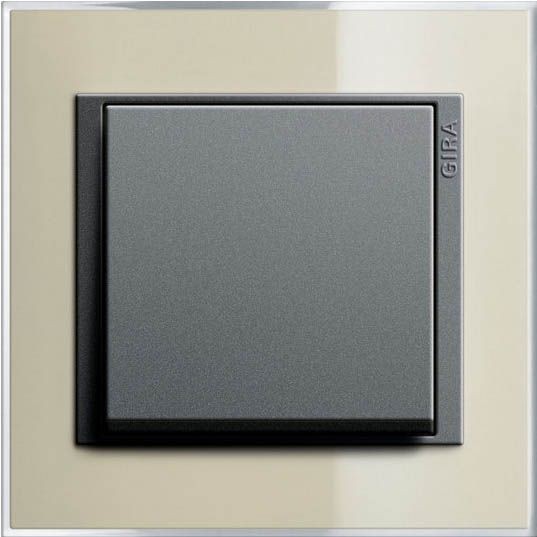 Рамка Gira Event Clear Песочный / Черный 1 пост 0211778