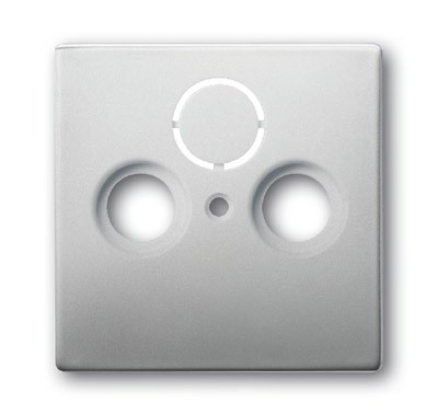 Накладка (центральная плата) ABB Pure Steel сталь для TV-R-SAT розетки 2CKA001724A4271 1743-866