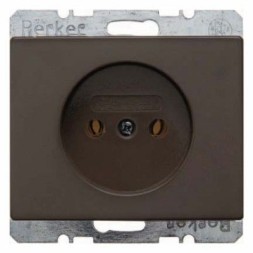 Штепсельная розетка Berker Arsys коричневый с блеском без защитного контакта 6161150001