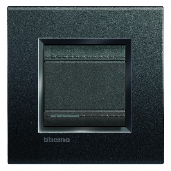 Рамка Bticino LivingLight Квадрат Антрацит двухмодульная LNA4802AR