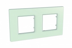 Рамка Schneider Electric Unica Quadro Матовое стекло 2 поста MGU2.704.17