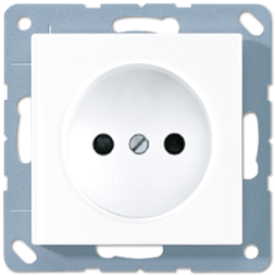 Розетка Jung A серия Белый б/з винт зажим A511NWW