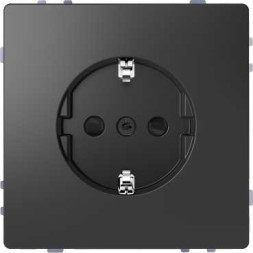 Розетка Merten D-Life антрацит 16а с з/к и шторками MTN2300-6034