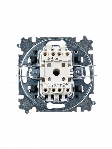 Переключатель ABB Levit сталь / дымчатый чёрный одноклавишный 2CHH590645A6069 3559H-A06445 69W