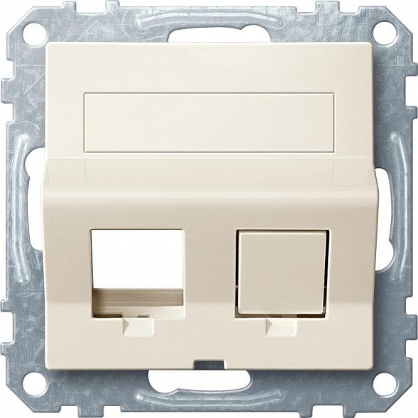 Наклонная плата Merten M-серия бежевый для keystone RJ45 MTN4568-0344