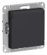 Розетка Schneider Electric Atlasdesign Карбон с заземлением со шторками с крышкой, 16А, IP20, механизм ATN001046