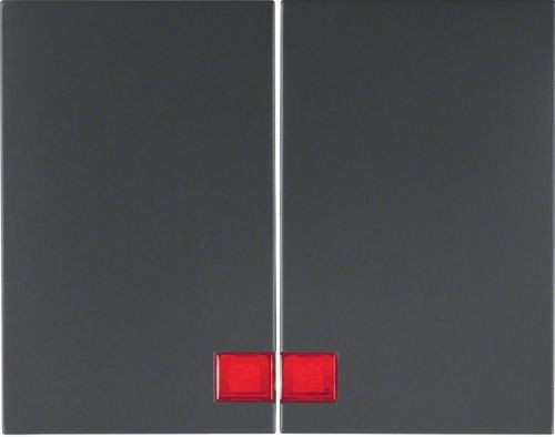 Клавиши Berker K.1 антрацит матовый с красной линзой 14377006