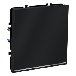 Выключатель встраиваемый VOLTUM S70 одноклавишный с подсветкой 10А, (графит)