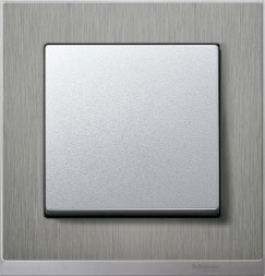 Рамка Merten M-Pure Decor Нержавеющая сталь / Алюминий 1 пост MTN4010-3646
