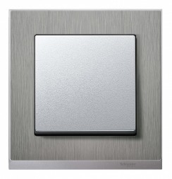 Рамка Merten M-Pure Decor Нержавеющая сталь / Алюминий 1 пост MTN4010-3646