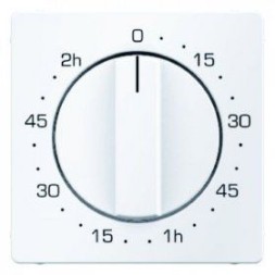 Центральная панель Berker R.1 Berker Q.1 полярная белизна с эффектом бархата, с регулировкой для механических таймеров макс. 120 минут 16336089