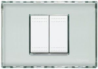 N4819KR LivingLight Рамка на 2 модуля Кристал Bticino