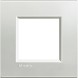 Рамка Bticino LivingLight Квадрат Серебро двухмодульная LNA4802AG