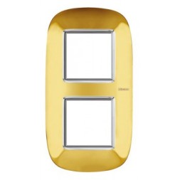 Рамка Bticino Axolute Овал Золото 2+2 модуля HB4802/2OR