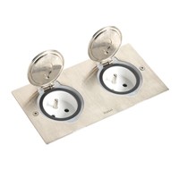 Встраиваемый блок Legrand Mosaic IP44 нерж. 2х2м 089702 089702