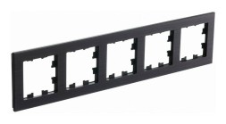 Рамка Schneider Electric Atlasdesign пятипостовая Nature оникс металл ATN312305