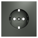 Накладка для розетки с заземлением, S70 (титан)