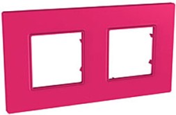 Рамка Schneider Electric Unica Quadro Малина 2 поста MGU4.704.27